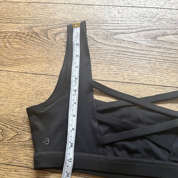 Logilates Crisscross Bra Black Size Medium Stretch, Thick Non-lined pullover - Picture 5 of 6